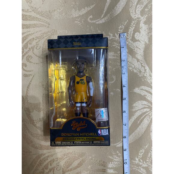 Funko NBA Gold Legends Utah Jazz Donovan Mitchell Premium Vinyl Figure HBC - Picture 8 of 8